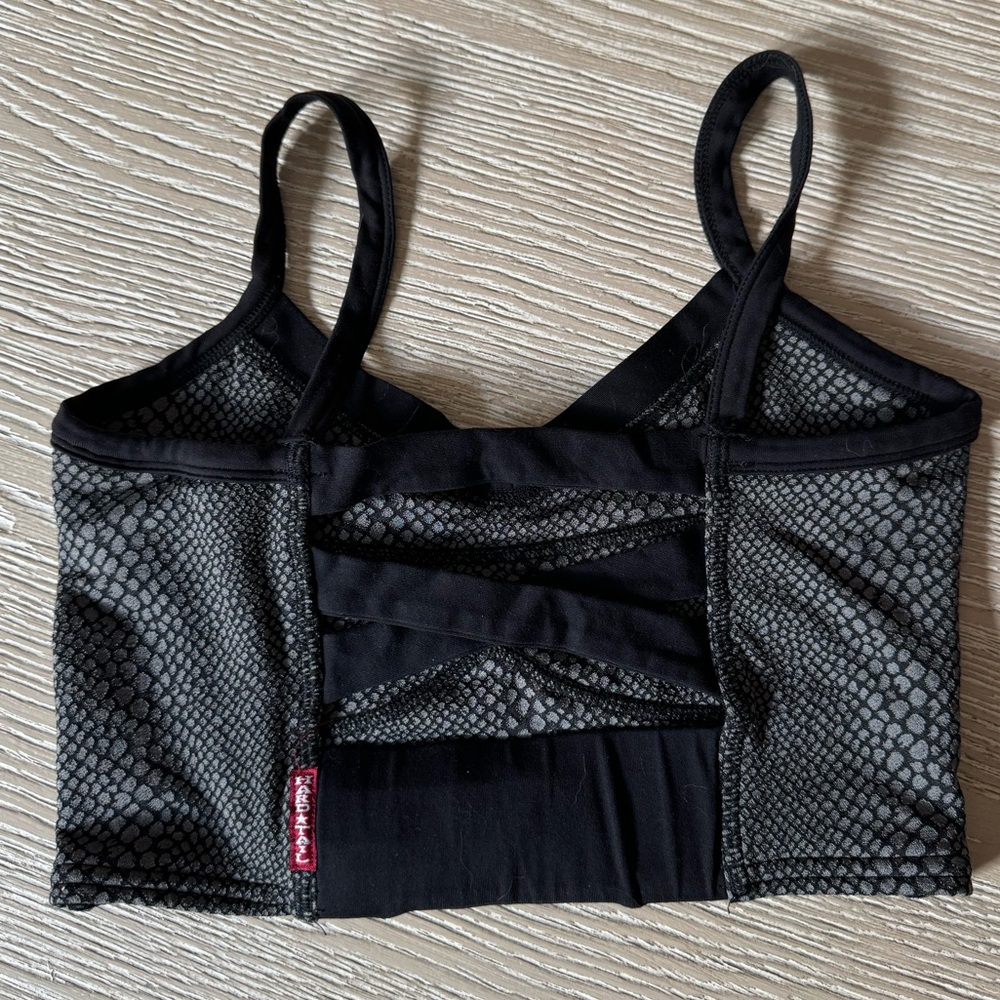 Hard Tail Snake / Python Print Yoga Top, Medium - image 2